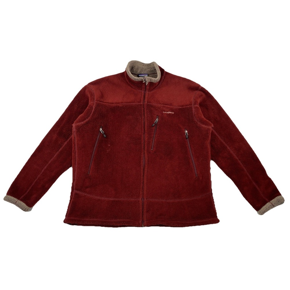Vintage Patagonia R4 Jacket Burgundy Full Zip Fleece USA Men's XL